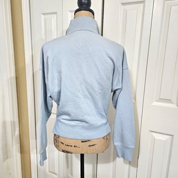 Able New Half-Zip Blue Cropped Sweatshirt Size XS - Picture 4 of 13